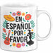 Spanischlehrer Unterricht Tasse Geschenk Lustige Geschenkidee Spruch En Español Por Favor Weiß Trendation