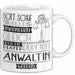 Anwältin Geschenk Becher Tasse Gott Schuf Alle Menschen Gleich Nur Die Besten Durfeten Anwältin Werden Geschenkidee Lustig Weiß Trendation