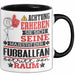 Fußballfan Geschenk Tasse Lustiger Spruch Erheben Sie Sich Der Fußballfan Betritt den Raum Schwarz Trendation