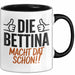 Bettina Tasse Geschenk Die Bettina Macht Dat Schon Geschenkidee Becher mit Name Schwarz Trendation
