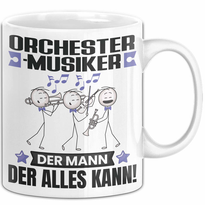 Orchestermusiker Tasse Geschenk für Orchestermusiker Der Mann Der Alles Kann Geschenkidee zum Geburtstag Weiß Trendation