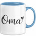 Oma Großmutter Tasse Becher Geschenk Lustige Geschenkidee Spruch Oma Blau Trendation