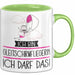 Geschenk für Gleitschirmfliegerin Tasse Lustige Geschenkidee Geburtstag Ich Bin Gleitschirmfliegerin Ich Darf Das Grün Trendation