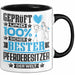 Pferdebesitzer Geschenk Lustiger Spruch für Pferdebesitzer Geschenkidee Bester Pferdebesitzer Der Welt Schwarz Trendation