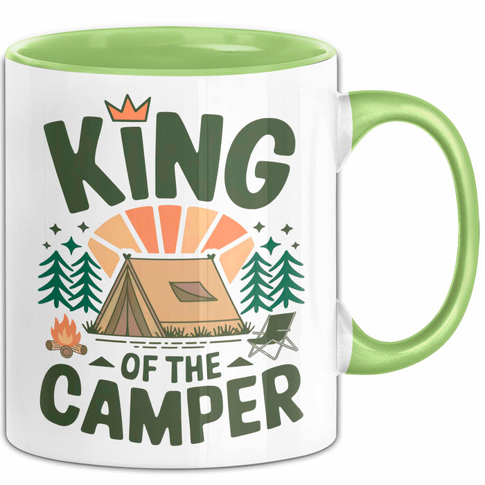 Camper Camping Tasse Geschenk Lustige Geschenkidee Spruch Kinf OF The Camper Grün Trendation
