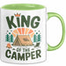 Camper Camping Tasse Geschenk Lustige Geschenkidee Spruch Kinf OF The Camper Grün Trendation