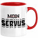 München Servus Tasse Geschenk Heimat Münchener Geschenkidee Kaffee-Becher Bayern Servus Rot Trendation