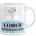 Lehrer Geschenk Tasse Ich Bin Lehrer Aber Sag Doch Einfach Superheld Lustige Geschenkdiee für Lehrer Kaffee-Becher Weiß Trendation