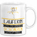 Läuferin Weil Es Keinen Schöneren Beruf Gibt Tasse Geschenk für Eine Läuferin Lustig Weiß Trendation