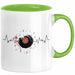 Schallplatte Geschenk Vinyl Herzschlag Vintage Retro Musik DJ Geschenk Kaffee-Becher Grün Trendation
