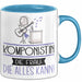 Komponistin Geschenk Tasse Becher Die Frau Die Allen Kann Geschenkidee für eine Komponistin Lustig Blau Trendation