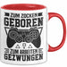 Zocker Gamer Tasse Geschenk Zum Zucken Geboren Zum Arbeiten Gezwungen Geschenkidee Rot Trendation