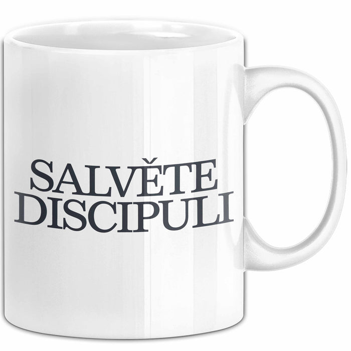 Lateinlehrer Unterricht Tasse Geschenk Lustige Geschenkidee Spruch Salvete Discipuli Weiß Trendation