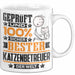 Katzenbetreuer Geschenk Lustiger Spruch für Katzenbetreuer Geschenkidee Bester Katzenbetreuer Der Welt Weiß Trendation