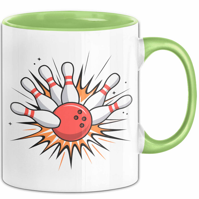 Bowling Fan Tasse Geschenkidee für Kegelzerstörer Grün Trendation