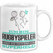 Rugbyspieler Geschenk Tasse Ich Bin Rugbyspieler Aber Sag Doch Einfach Superheld Lustige Geschenkdiee für Rugbyspieler Kaffee-Becher Weiß Trendation