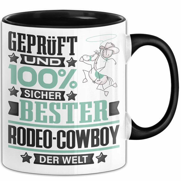Rodeo-Cowboy Geschenk Lustiger Spruch für Rodeo-Cowboy Geschenkidee Bester Rodeo-Cowboy Der Welt Schwarz Trendation