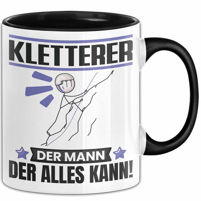 Kletterer Tasse Geschenk für Kletterer Der Mann Der Alles Kann Geschenkidee zum Geburtstag Schwarz Trendation