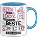 Beste Songtexterin Der Welt Tasse Geschenk für Eine Songtexterin Geprüft Und Sicher Geschenkidee Geburtstag Weihnachten Blau Trendation