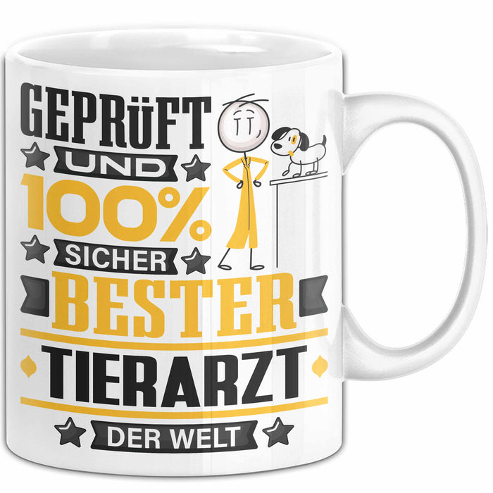 Tierarzt Geschenk Lustiger Spruch für Tierarzt Geschenkidee Bester Tierarzt Der Welt Weiß Trendation