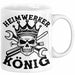 Heimwerker Geschenk Tassen Partner-Tassen Kaffee-Becher Heimwerker König Männer Weiß Trendation