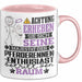 Pferderennen-Enthusiast Geschenk Tasse Lustiger Spruch Erheben Sie Sich Der Pferderennen-Enthusiast Betritt den Raum Rosa Trendation