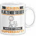Katzenbetreuer Tasse Geschenk für Katzenbetreuer Geburtstag Lustiger Spruch Kaffee-Becher Was Ist Deine Superkraft Weiß Trendation