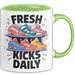 Sneakerhead Tasse Geschenk Lustige Geschenkidee Spruch Für Schuh Sammler Grün Trendation