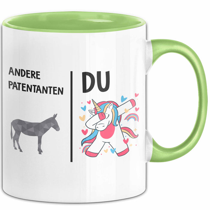 Patentante Tante Tasse Becher Geschenk Lustige Geschenkidee Spruch Andere Patentanten Grün Trendation