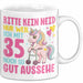 35. Geburtstag Tasse Frauen Geschenk Bitte Nur Kein Neid Nur Weil Ich mit 35 Noch So Gut Aussehe Mama Oma Weiß Trendation