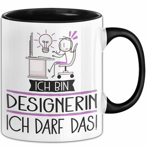 Geschenk für Designerin Tasse Lustige Geschenkidee Geburtstag Ich Bin Designerin Ich Darf Das Trendation