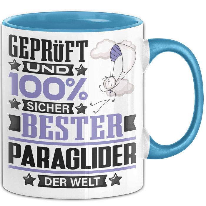 Paraglider Geschenk Lustiger Spruch für Paraglider Geschenkidee Bester Paraglider Der Welt Blau Trendation