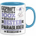 Paraglider Geschenk Lustiger Spruch für Paraglider Geschenkidee Bester Paraglider Der Welt Blau Trendation