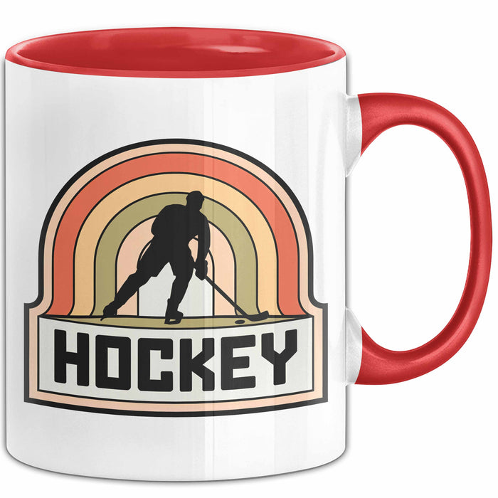 Hockeyspieler Spiel Sport Tasse Geschenk Lustige Geschenkidee Spruch Rot Trendation