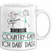 Geschenk für Country-Fan Tasse Lustige Geschenkidee Geburtstag Ich Bin Country-Fan Ich Darf Das Weiß Trendation