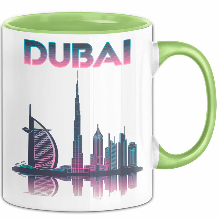 Dubai VAE Tasse Geschenk Lustige Geschenkidee Spruch Grün Trendation