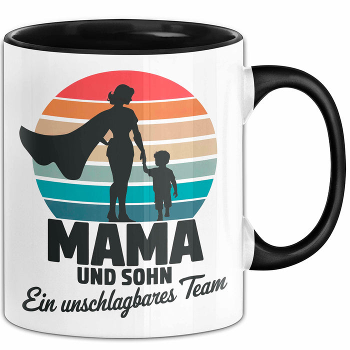 Mama Muttertag Tasse Becher Geschenk Lustige Geschenkidee Spruch Mama Und Sohn Ein Unschlagbares Team Trendation