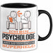Psychologe Geschenk Tasse Ich Bin Psychologe Aber Sag Doch Einfach Superheld Lustige Geschenkdiee für Psychologe Kaffee-Becher Schwarz Trendation