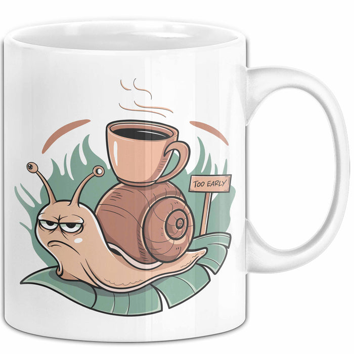 Morgenhasser Tasse Geschenkidee für Muffel Weiß Trendation
