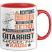 Gitarrist Geschenk Tasse Lustiger Spruch Erheben Sie Sich Der Gitarrist Betritt den Raum Rot Trendation