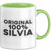 Silvia Tasse Original 100% Silvia Geschenk Grün Trendation