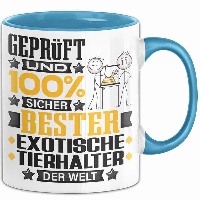 ExotischeTierhalter Geschenk Lustiger Spruch für ExotischeTierhalter Geschenkidee Bester ExotischeTierhalter Der Welt Blau Trendation
