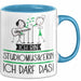 Geschenk für Studiomusikerin Tasse Lustige Geschenkidee Geburtstag Ich Bin Studiomusikerin Ich Darf Das Blau Trendation