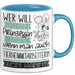 Tierheimmitarbeiterin Tasse Geschenk Spruch Wer Will Schon Prinzessin Sein Wenn Man Auch Tierheimmitarbeiterin Sein Kann Blau Trendation