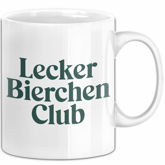 Bierclub Bierliebhaber Tasse Geschenk Lustige Geschenkidee Spruch Lecker Bierchen Club Palma Clothing Weiß Trendation