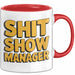 Sarkastischer Manager Sarkasmus Tasse Geschenk Lustige Geschenkidee Spruch Chaos Show Manager Rot Trendation