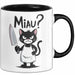 Sarkastische Katze Tasse Geschenk Lustige Geschenkidee Miau Schwarz Trendation