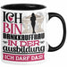 Bankkauffrau Ausbildung Start Geschenk Tasse Ich Bin Bankkauffrau In Der Ausbildung Ich Darf Das Kaffee-Becher Geschenkidee Schwarz Trendation