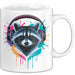 Waschbär Tierliebhaber Musik Kopfhörer Tasse Geschenk Lustige Geschenkidee Spruch Weiß Trendation
