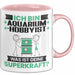 Aquarium-Hobbyist Tasse Geschenk für Aquarium-Hobbyist Geburtstag Lustiger Spruch Kaffee-Becher Was Ist Deine Superkraft Rosa Trendation